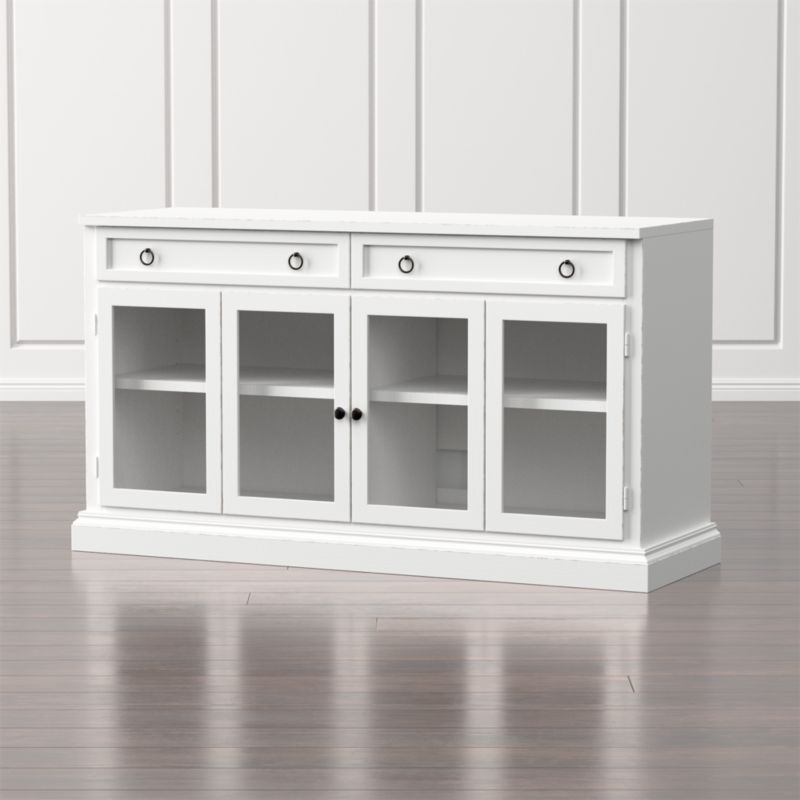 Cameo 62" White Modular Storage Media Console with Glass Doors - image 2 of 8