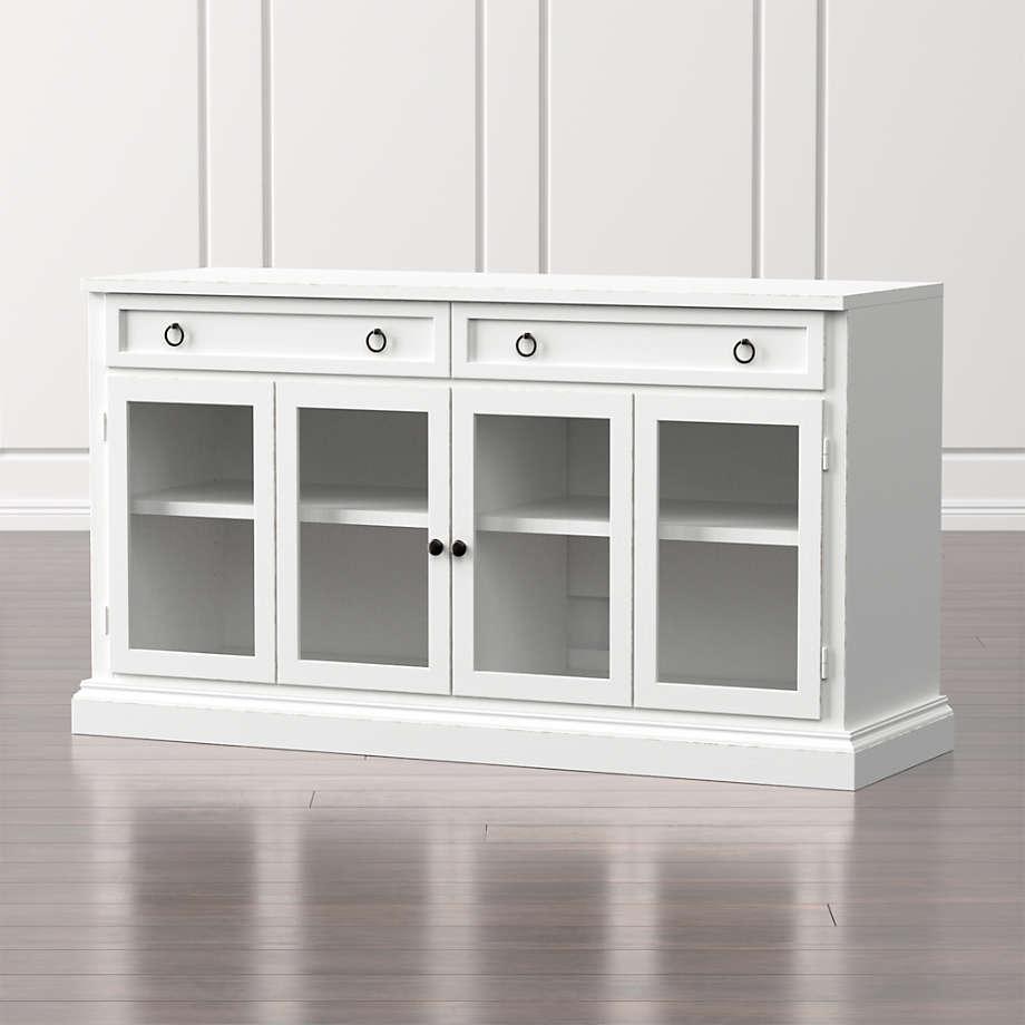 Cameo 62" White Modular Media Console with Glass Doors + Reviews