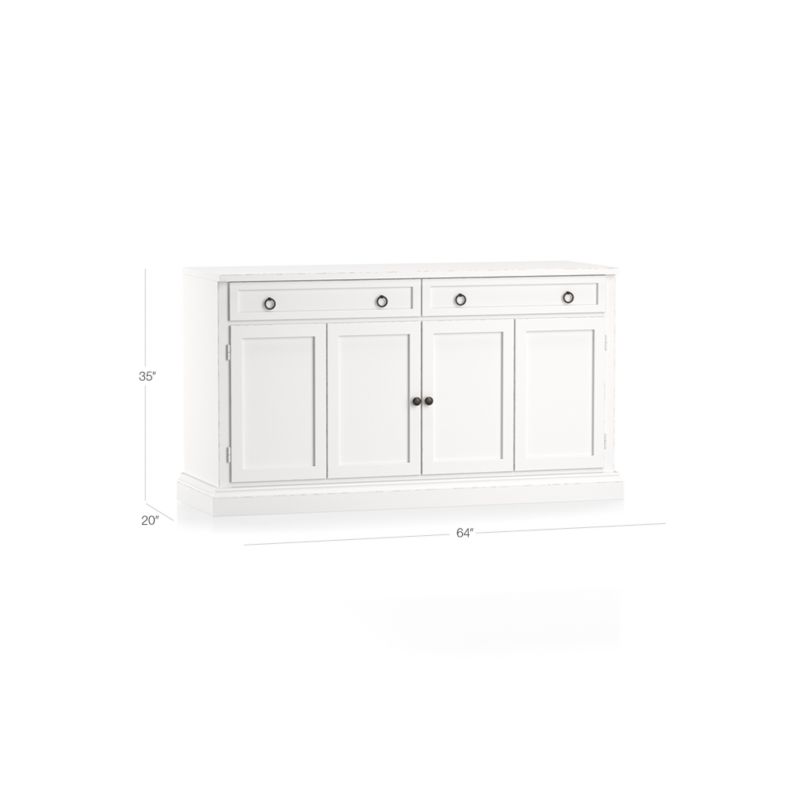 Cameo 62" White Modular Storage Media Console