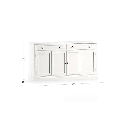 Cameo 62" White Modular Storage Media Console