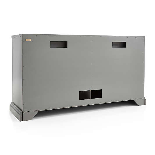 Cameo 62" Grey Modular Storage Media Console with Glass Doors