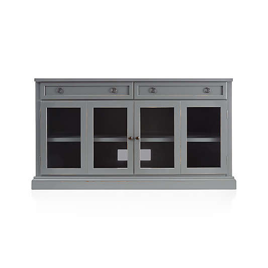 Cameo 62" Grey Modular Storage Media Console with Glass Doors