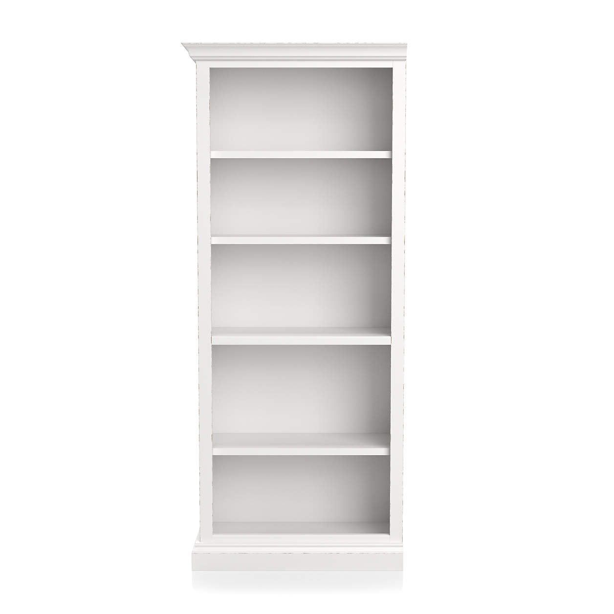 Cameo White Left Open Bookcase | Crate & Barrel