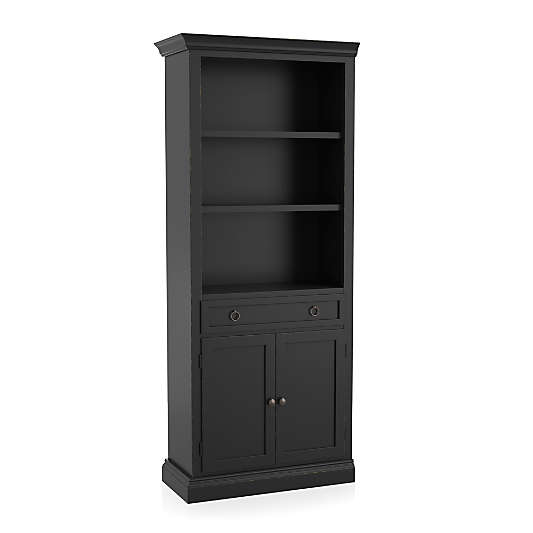 Cameo Bruno Black Left Storage Bookcase