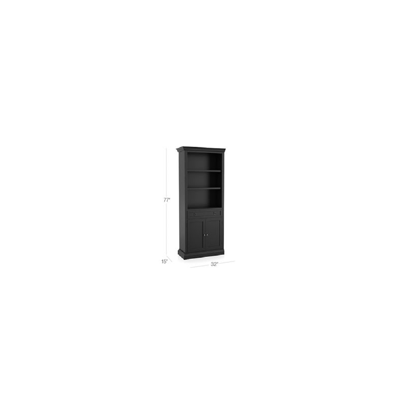 Cameo Bruno Black Left Storage Bookcase