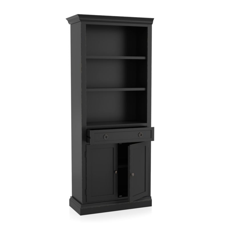 Cameo Bruno Black Left Storage Bookcase