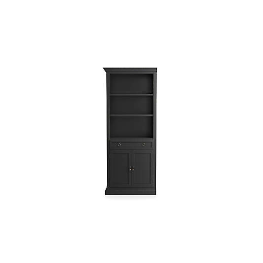 Cameo Bruno Black Left Storage Bookcase