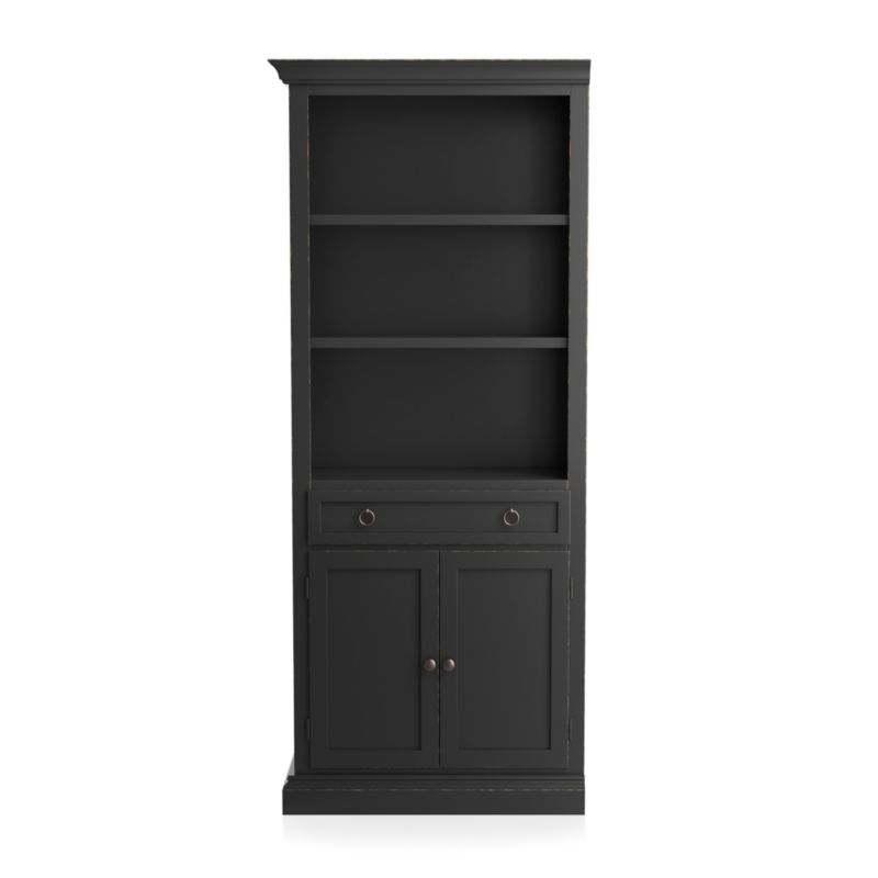 Cameo Bruno Black Left Storage Bookcase