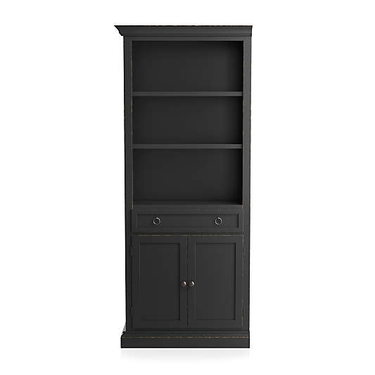 Cameo Bruno Black Left Storage Bookcase