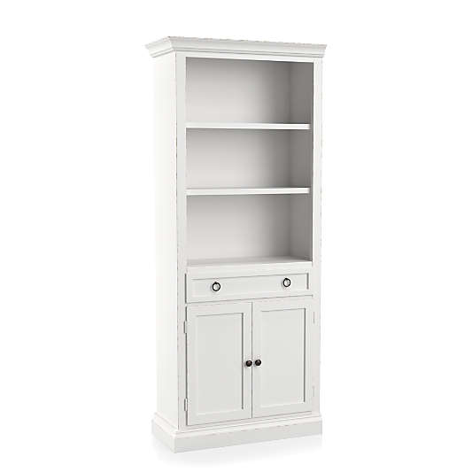 Cameo White Left Storage Bookcase