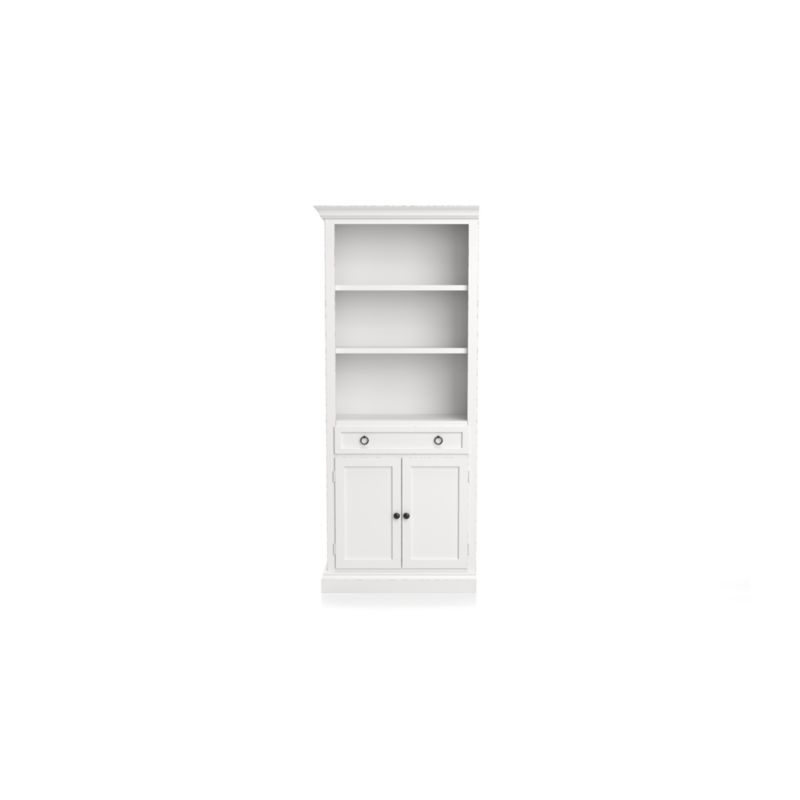 Cameo White Left Storage Bookcase