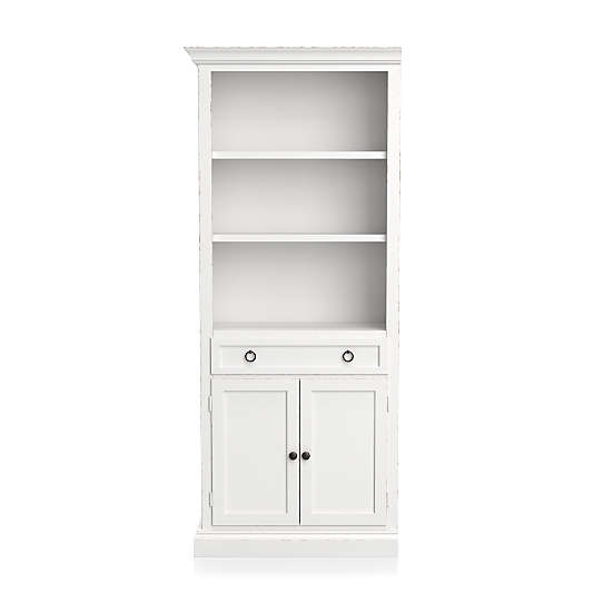 Cameo White Left Storage Bookcase