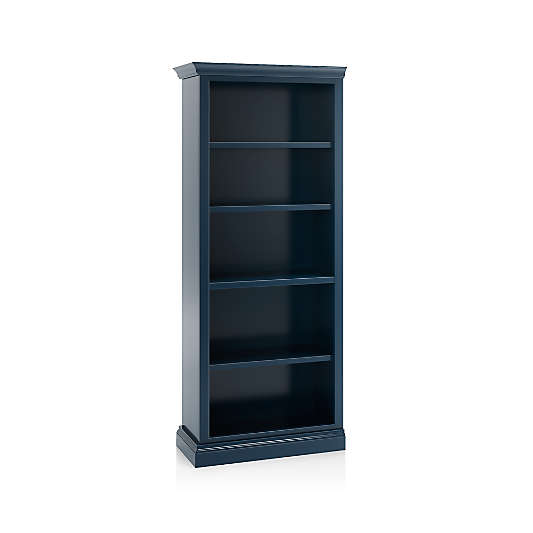 Cameo Indigo Open Bookcase with Left Crown