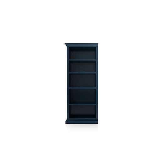 Cameo Indigo Open Bookcase with Left Crown