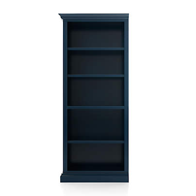 Cameo Indigo Open Bookcase with Left Crown