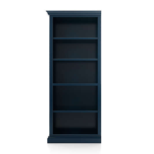 Cameo Indigo Open Bookcase with Left Crown