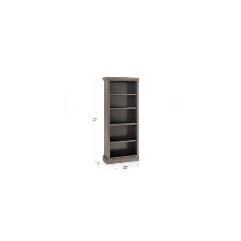 Cameo Grigio Open Bookcase with Left Crown