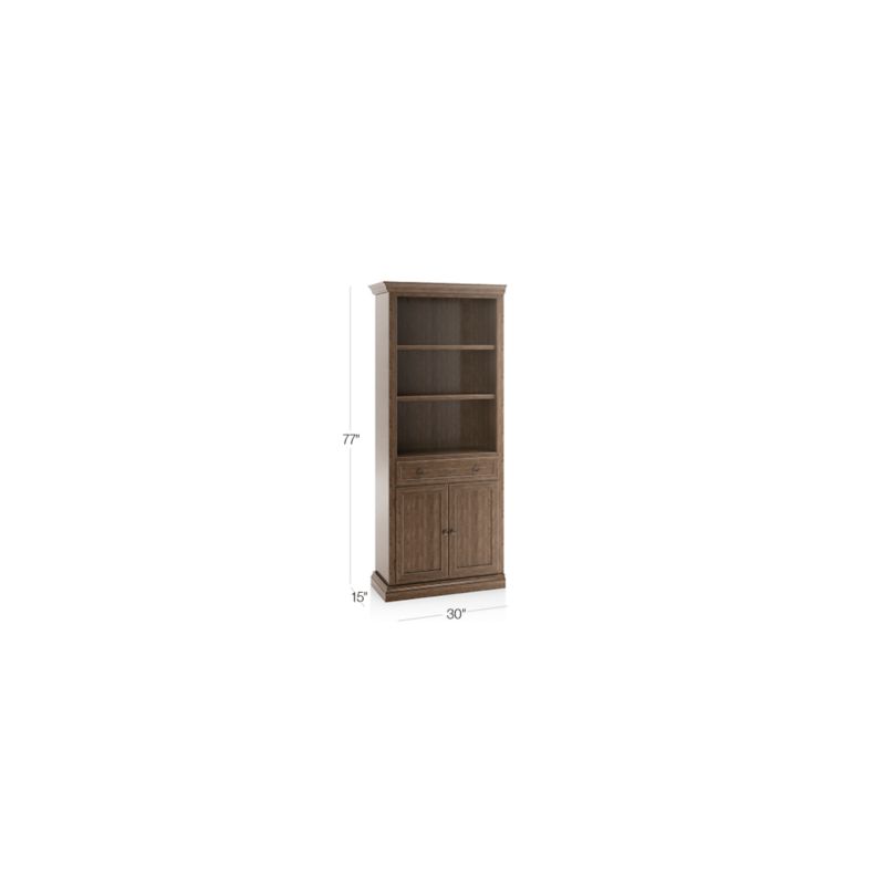 Cameo Nero Noce Storage Bookcase with Left Crown