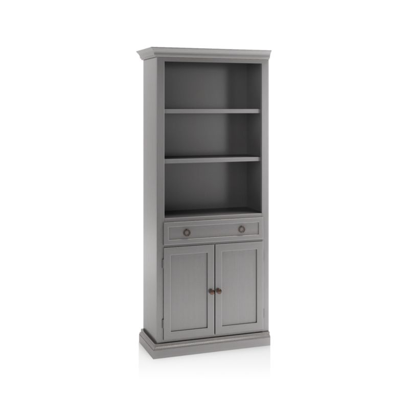 Cameo Grigio Storage Bookcase with Left Crown