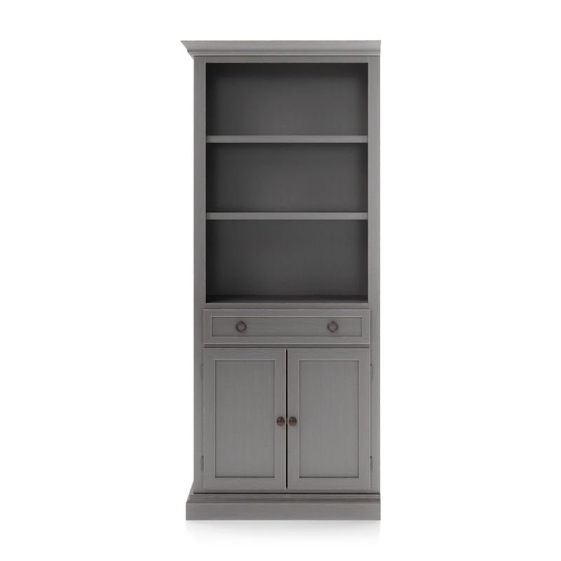 Cameo Grigio Storage Bookcase with Left Crown