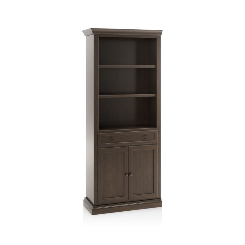 Cameo Pinot Lancaster Storage Bookcase with Left Crown