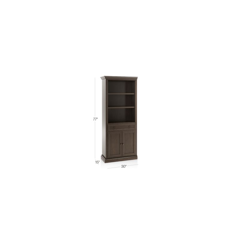 Cameo Pinot Lancaster Storage Bookcase with Left Crown