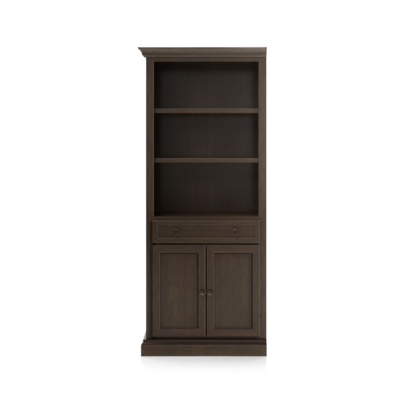 Cameo Pinot Lancaster Storage Bookcase with Left Crown