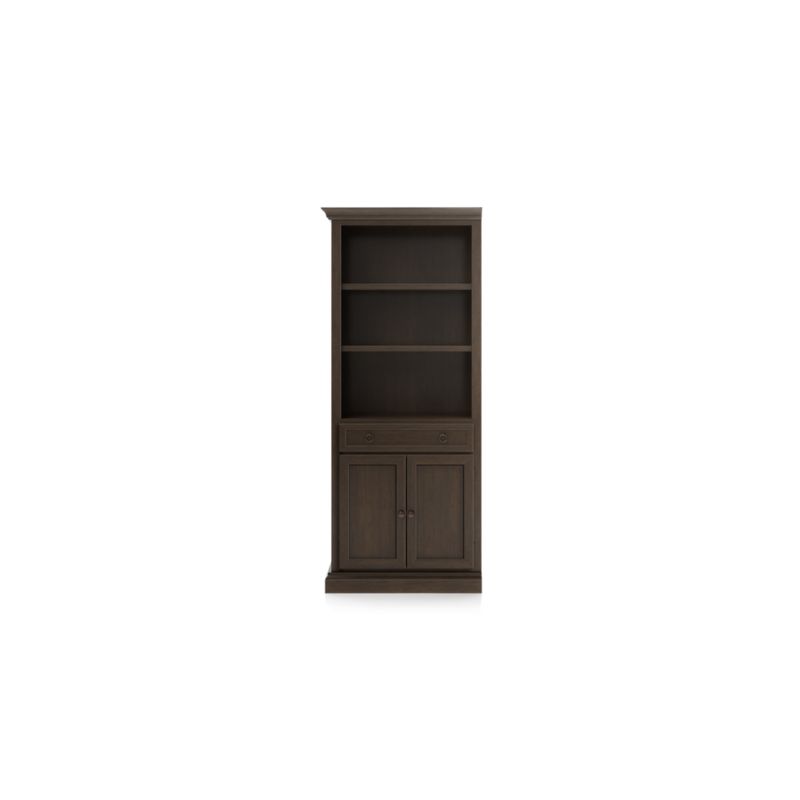 Cameo Pinot Lancaster Storage Bookcase with Left Crown