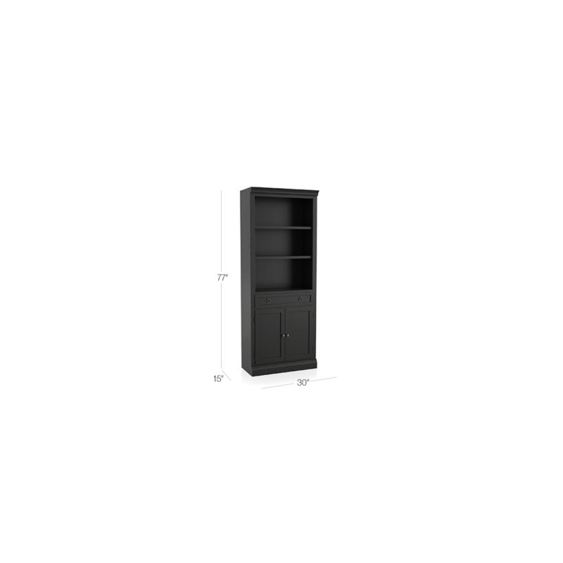 Cameo Bruno Black Middle Storage Bookcase