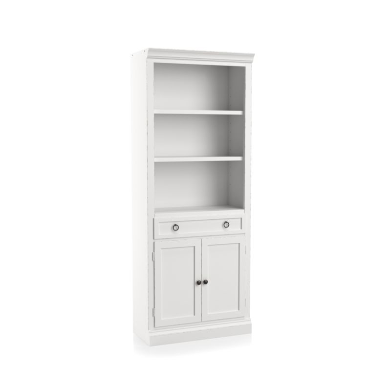 Cameo White Middle Storage Bookcase