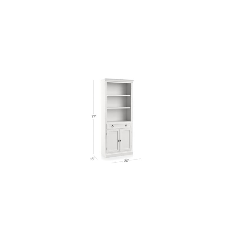 Cameo White Middle Storage Bookcase