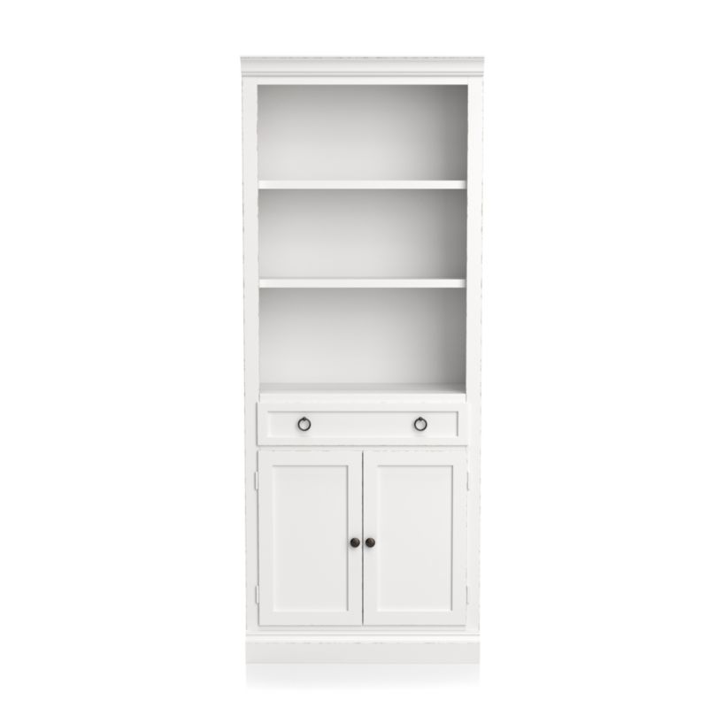Cameo White Middle Storage Bookcase