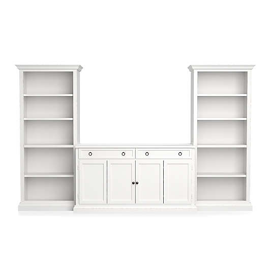 Cameo 3-Piece Modular White Storage Media Entertainment Center