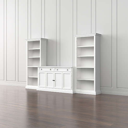 Cameo 3-Piece Modular White Storage Media Entertainment Center