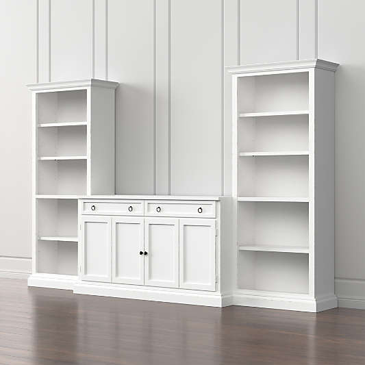 Cameo 3-Piece Modular White Storage Media Entertainment Center