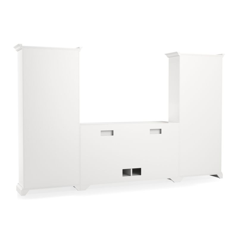 Cameo 3-Piece Modular White Media Entertainment Center with Storage Bookcases - image 6 of 9