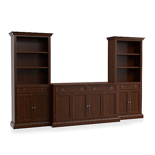 Cameo 3-Piece Modular Aretina Media Entertainment Center with Storage Boockases