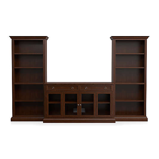 Cameo 3-Piece Modular Aretina Glass Door Storage Media Entertainment Center