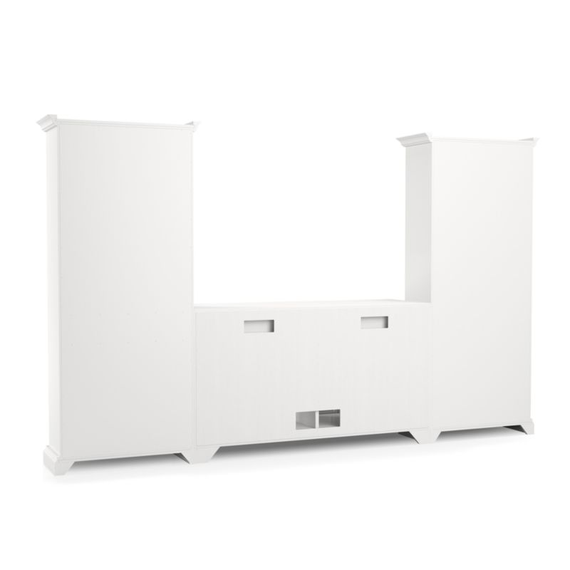 Cameo 3-Piece Modular White Glass Door Storage Media Entertainment Center