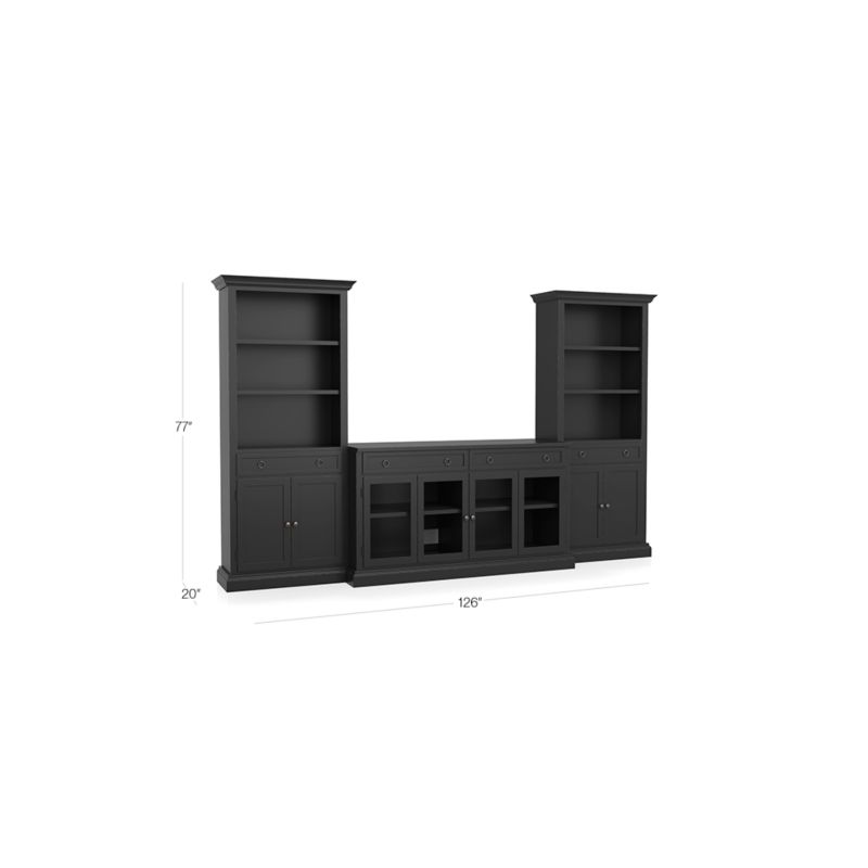 View Cameo 3-Piece Modular Bruno Glass Door Storage Media Center - image 2 of 8