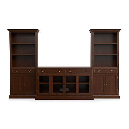 Cameo 3-Piece Modular Aretina Glass Door Storage Media Entertainment Center