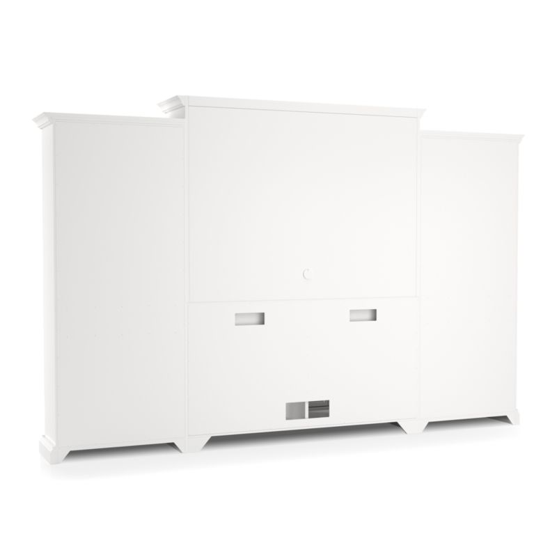 Cameo 4-Piece Modular White Glass Door Wall Unit with Open Bookcases - image 6 of 8