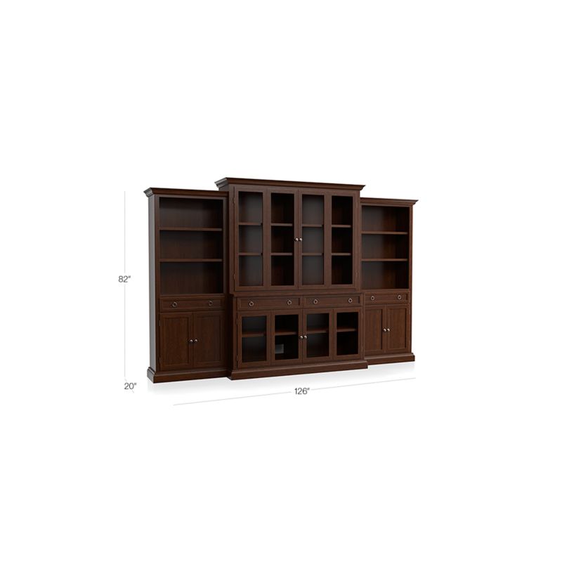 View Cameo 4-Piece Modular Aretina Glass Door Wall Unit - image 2 of 7