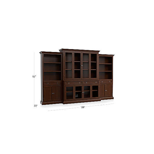 Cameo 4-Piece Modular Aretina Glass Door Wall Unit