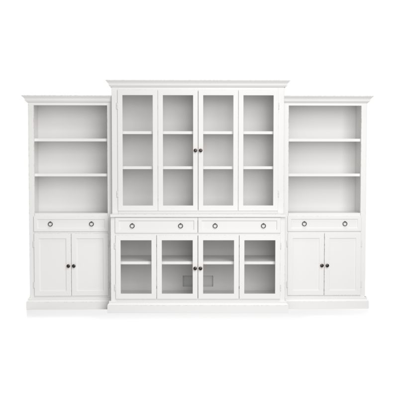 Cameo 4-Piece Modular White Glass Door Wall Unit - image 3 of 8