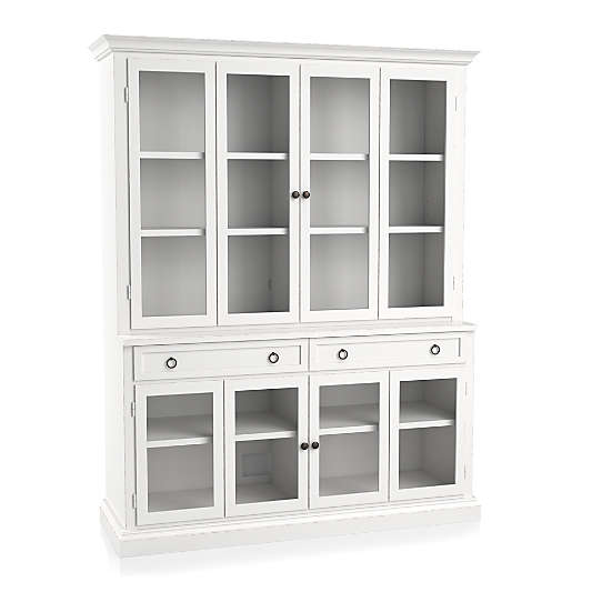 Cameo 2-Piece Modular White Glass Door Wall Unit