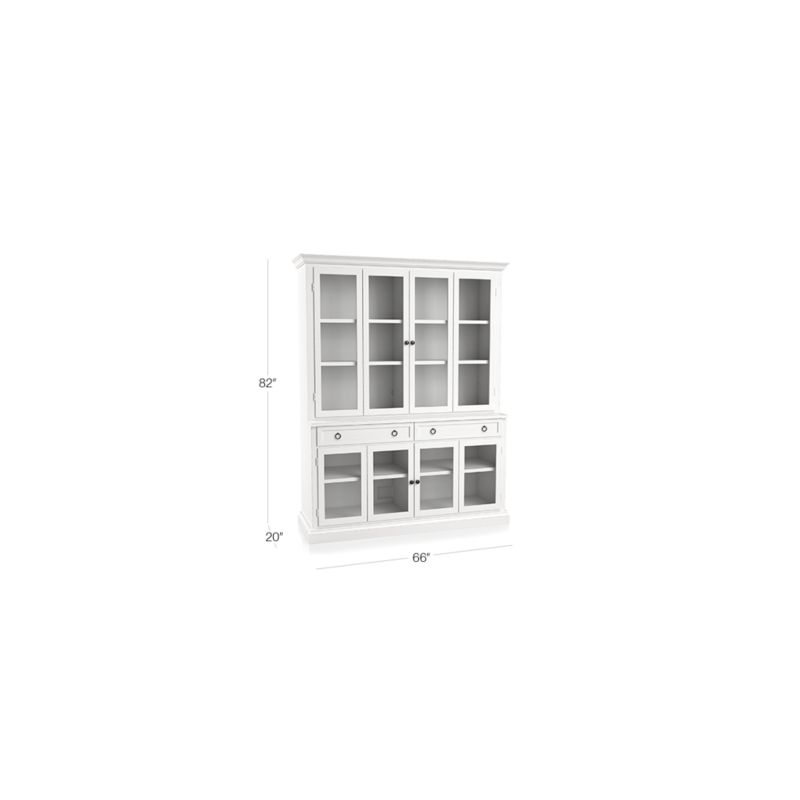 Cameo -Piece Modular White Glass Door Wall Unit