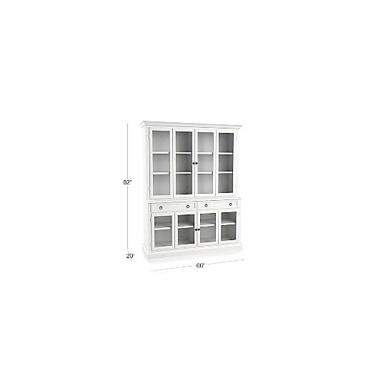 Cameo 2-Piece Modular White Glass Door Wall Unit