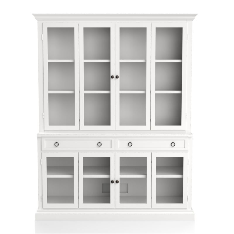 Cameo -Piece Modular White Glass Door Wall Unit