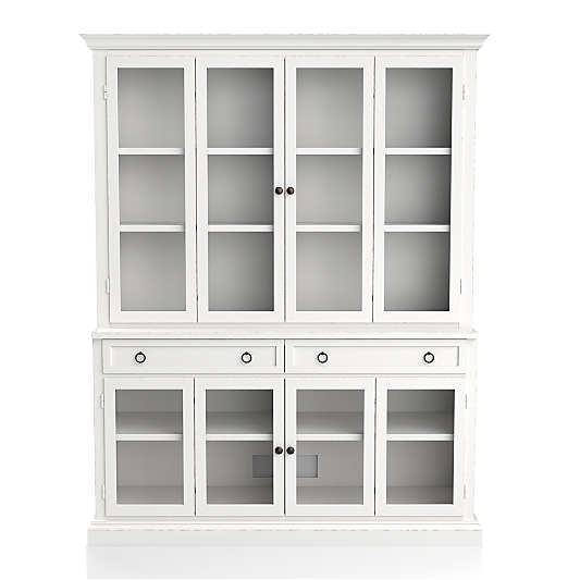 Cameo 2-Piece Modular White Glass Door Wall Unit